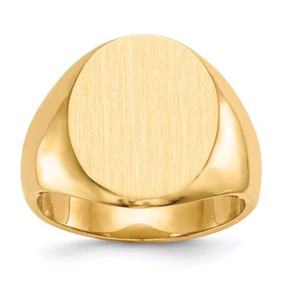 10k Gold Closed Back Man’s Signet Ring - Picture 1 of 5